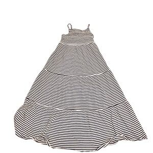 Cat & Jack Navy Blue and White Striped Maxi Dress, Girls Size L(10/12)